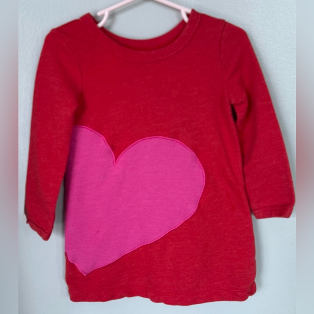 Valentine Pink Heart Red Dress 24M  2T Toddler Girl’s Cat & Jack A-line Holiday
